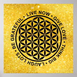 Symbol Flower Of Life - Rules Of Life 1 Poster