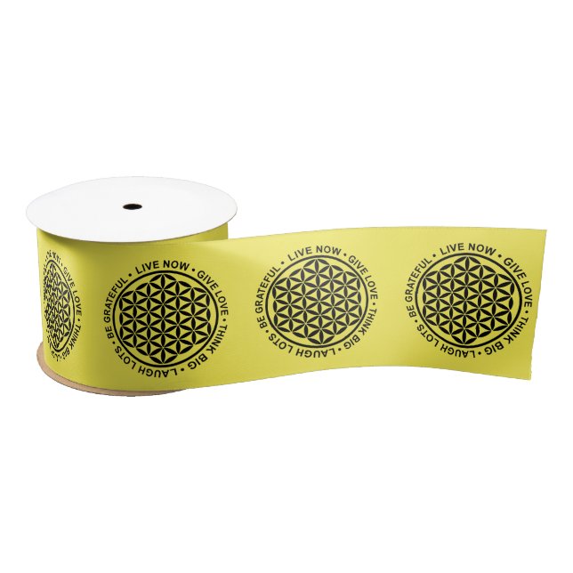 Symbol Flower Of Life - Rules Of Life 1 Satin Ribbon (Spool)