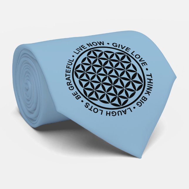 Symbol Flower Of Life - Rules Of Life 1 Tie (Rolled)