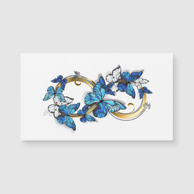 Symbol Infinity of Blue Morpho Butterflies (Front)