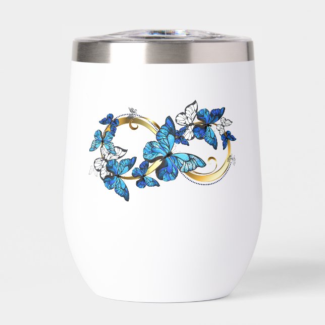 Symbol Infinity of Blue Morpho Butterflies (Front)