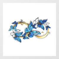 Symbol Infinity of Blue Morpho Butterflies