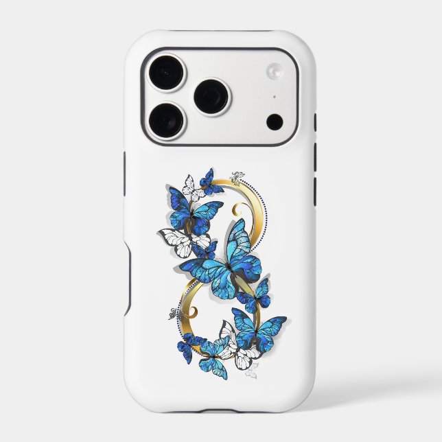 Symbol Infinity of Blue Morpho Butterflies (Back)