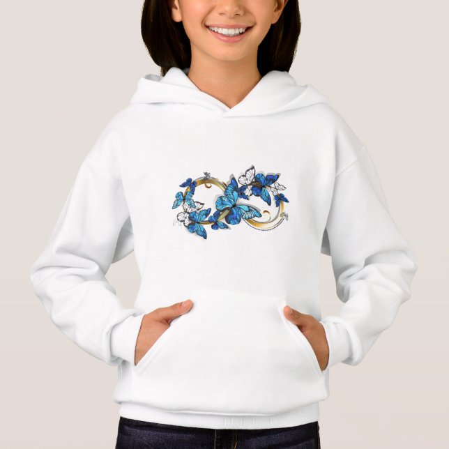 Symbol Infinity of Blue Morpho Butterflies (Front)