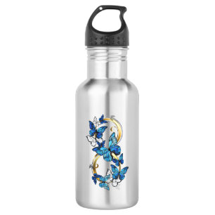 Symbol Infinity of Blue Morpho Butterflies 532 Ml Water Bottle