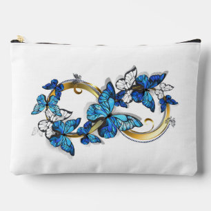 Symbol Infinity of Blue Morpho Butterflies Accessory Pouch