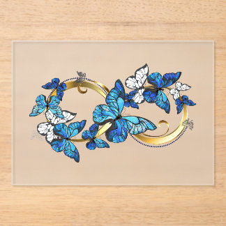Symbol Infinity of Blue Morpho Butterflies Acrylic Invitations
