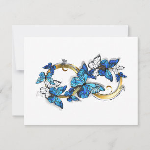 Symbol Infinity of Blue Morpho Butterflies Announcement