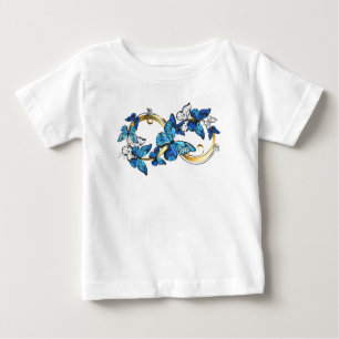 Symbol Infinity of Blue Morpho Butterflies Baby T-Shirt