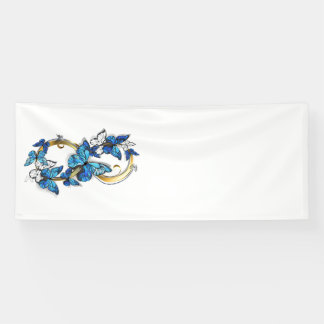 Symbol Infinity of Blue Morpho Butterflies Banner