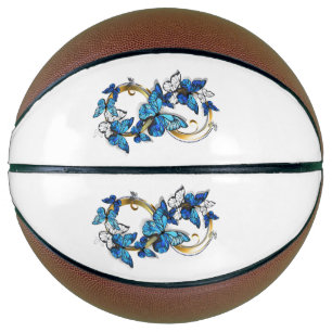 Symbol Infinity of Blue Morpho Butterflies Basketball