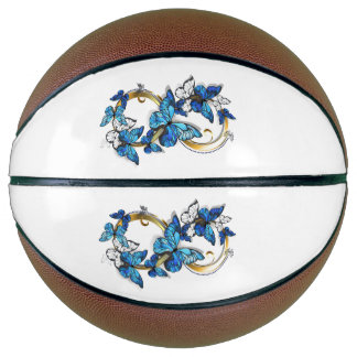 Symbol Infinity of Blue Morpho Butterflies Basketball