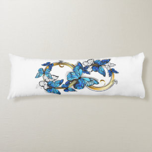 Symbol Infinity of Blue Morpho Butterflies Body Cushion