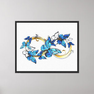 Symbol Infinity of Blue Morpho Butterflies Canvas Print