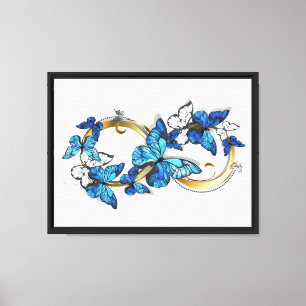 Symbol Infinity of Blue Morpho Butterflies Canvas Print