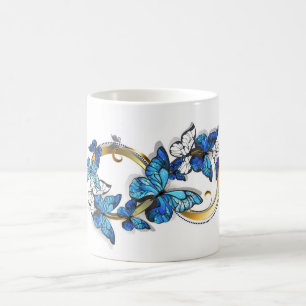 Symbol Infinity of Blue Morpho Butterflies Coffee Mug