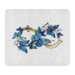 Symbol Infinity of Blue Morpho Butterflies Cutting Board