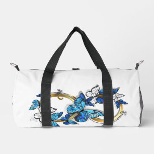 Symbol Infinity of Blue Morpho Butterflies Duffle Bag