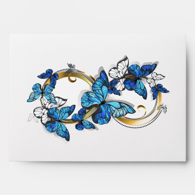 Symbol Infinity of Blue Morpho Butterflies Envelope (Front)