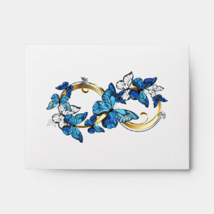 Symbol Infinity of Blue Morpho Butterflies Envelope