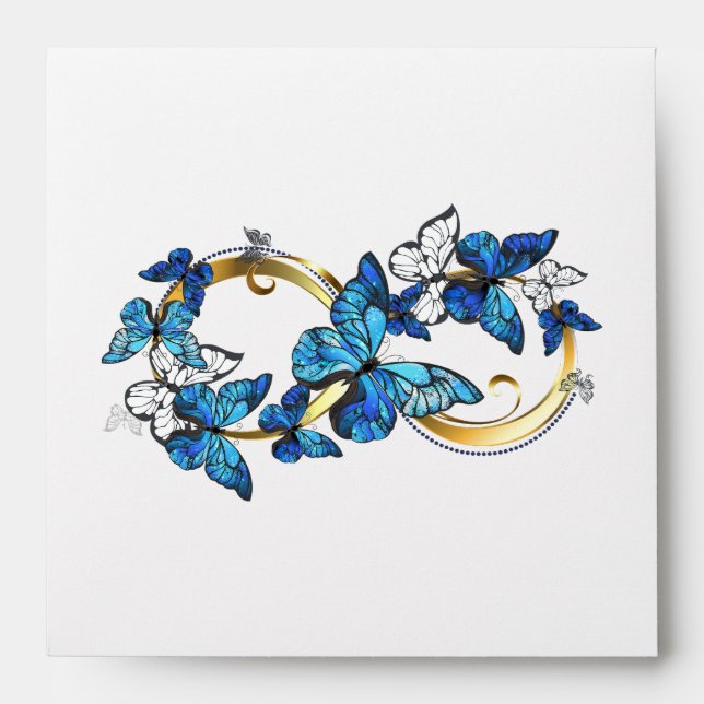 Symbol Infinity of Blue Morpho Butterflies Envelope (Front)