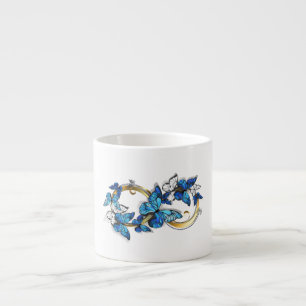 Symbol Infinity of Blue Morpho Butterflies Espresso Cup