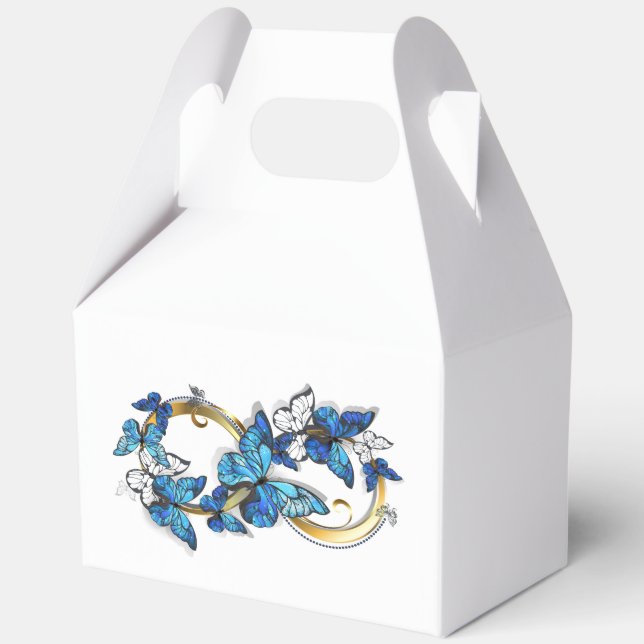 Symbol Infinity of Blue Morpho Butterflies Favour Box (Back)