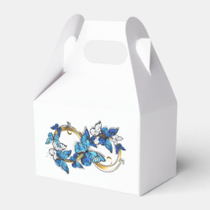 Symbol Infinity of Blue Morpho Butterflies Favour Box