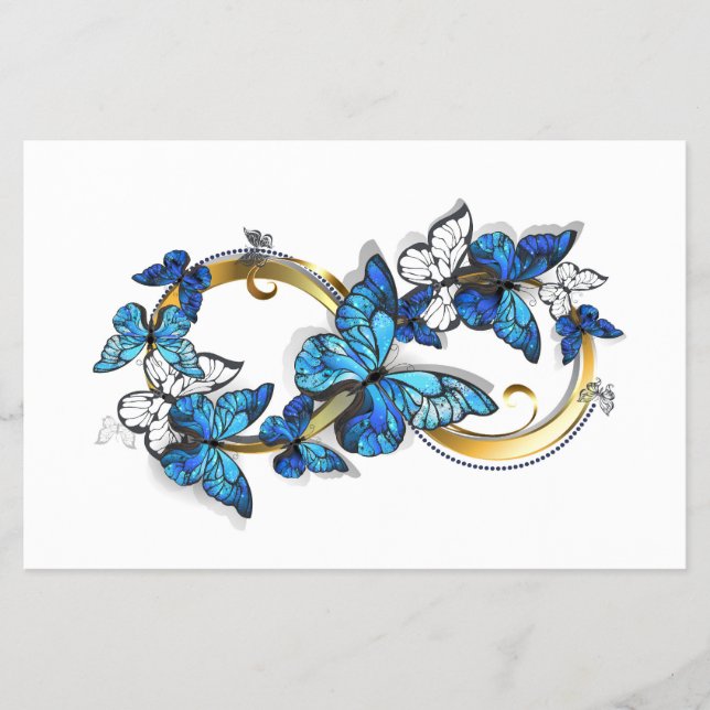 Symbol Infinity of Blue Morpho Butterflies Flyer (Front)
