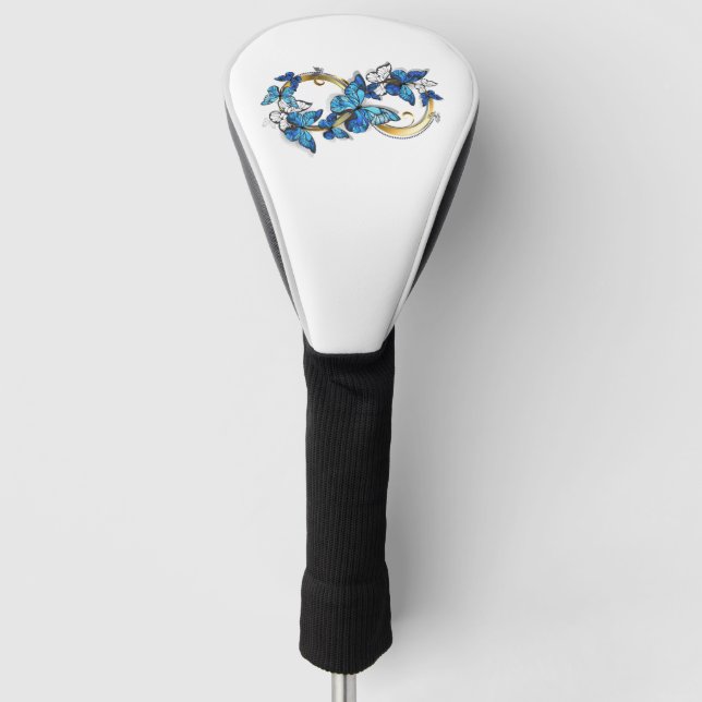 Symbol Infinity of Blue Morpho Butterflies Golf Head Cover (Front)