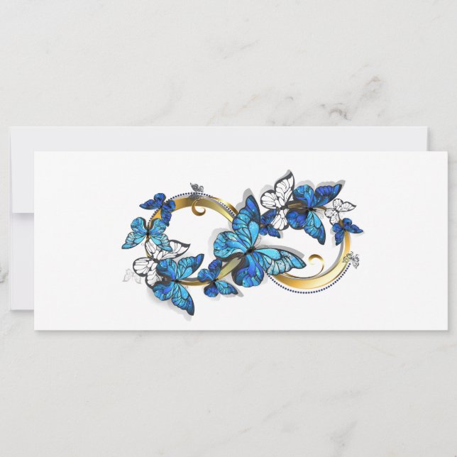 Symbol Infinity of Blue Morpho Butterflies Invitation (Front)