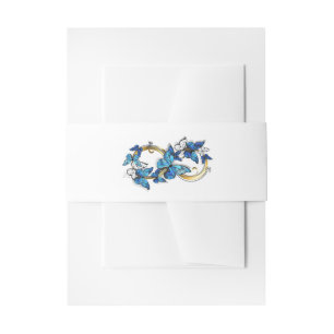 Symbol Infinity of Blue Morpho Butterflies Invitation Belly Band