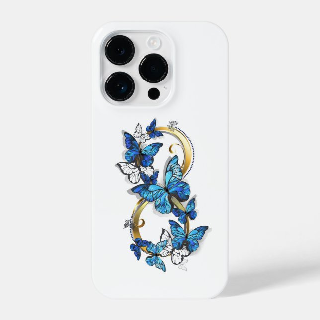 Symbol Infinity of Blue Morpho Butterflies iPhone Case (Back)