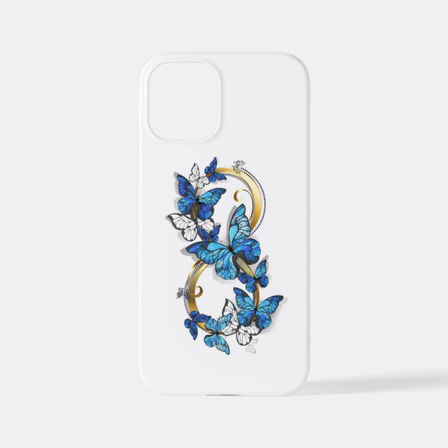 Symbol Infinity of Blue Morpho Butterflies iPhone Case (Back)