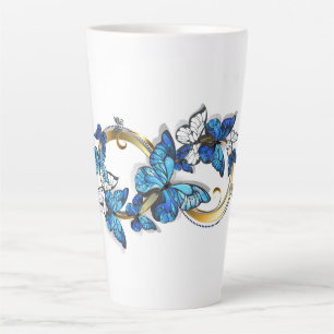 Symbol Infinity of Blue Morpho Butterflies Latte Mug