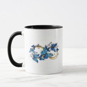 Symbol Infinity of Blue Morpho Butterflies Mug