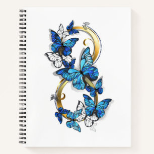 Symbol Infinity of Blue Morpho Butterflies Notebook