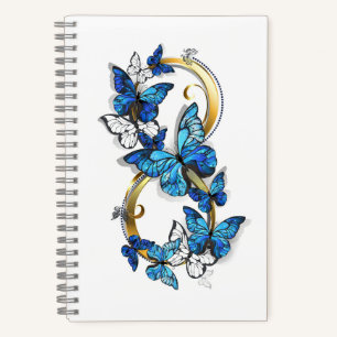 Symbol Infinity of Blue Morpho Butterflies Notebook