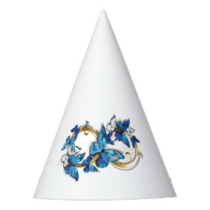 Symbol Infinity of Blue Morpho Butterflies Party Hat