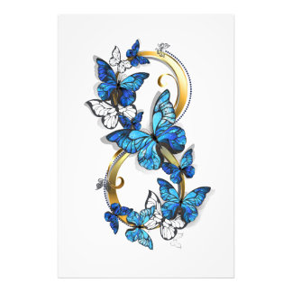 Symbol Infinity of Blue Morpho Butterflies Photo Print