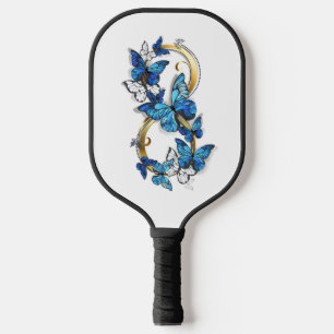 Symbol Infinity of Blue Morpho Butterflies Pickleball Paddle