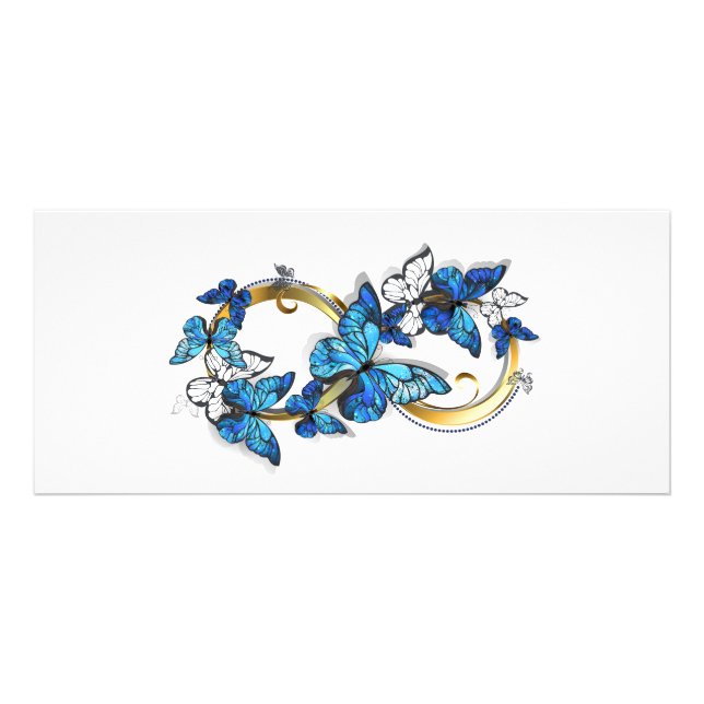 Symbol Infinity of Blue Morpho Butterflies Rack Card (Front)