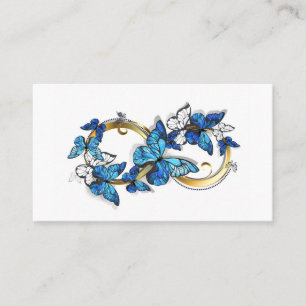 Symbol Infinity of Blue Morpho Butterflies Referral Card