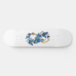 Symbol Infinity of Blue Morpho Butterflies Skateboard
