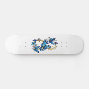 Symbol Infinity of Blue Morpho Butterflies Skateboard