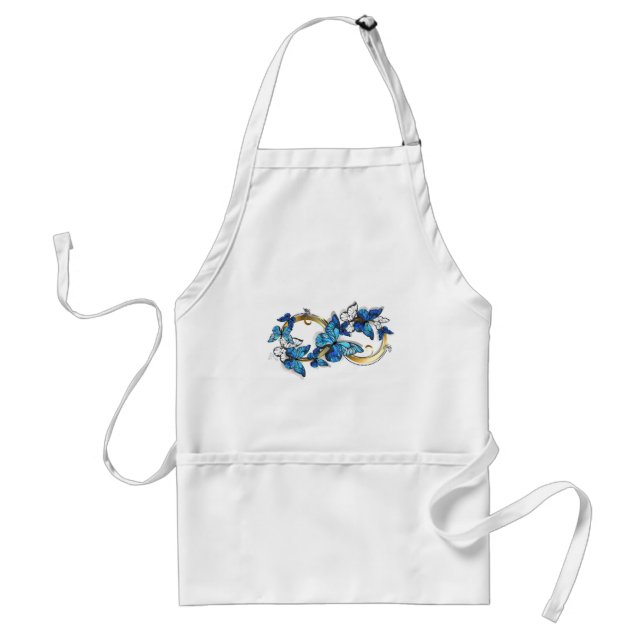 Symbol Infinity of Blue Morpho Butterflies Standard Apron (Front)