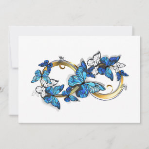 Symbol Infinity of Blue Morpho Butterflies Thank You Card
