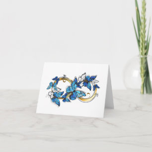 Symbol Infinity of Blue Morpho Butterflies Thank You Card