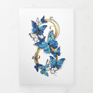 Symbol Infinity of Blue Morpho Butterflies Tri-Fold Programme