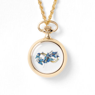 Symbol Infinity of Blue Morpho Butterflies Watch